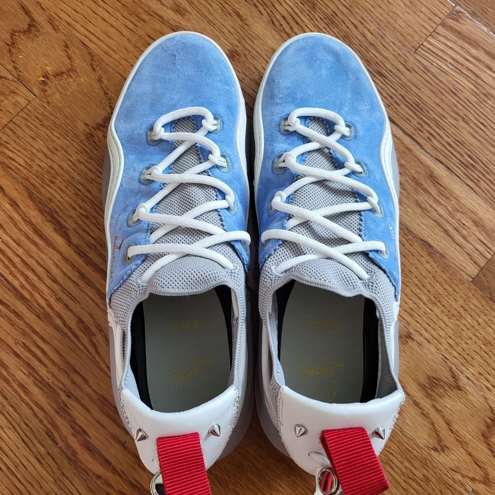Christian Louboutin Blue and Gray Men's Sneakers